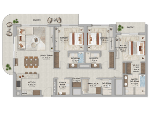 3 bedroom with Maid room